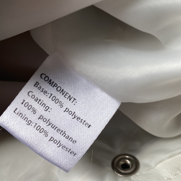 👽[ Apperloth ] White Zipper Motorcycle Jacket - Picture 7 of 14